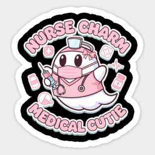 Nurse Charm Ghost – Medical Cutie in Pink Sticker