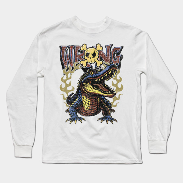 Wrong Gator Long Sleeve T-Shirt by Wrongteeshirt