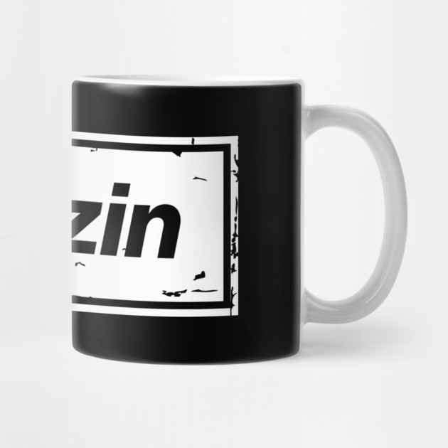 Buzzin – Manchester Manc Slang Oasis Style Britpop White by Butter Creative