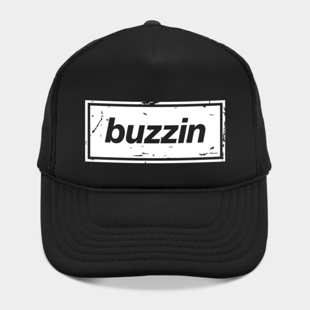 Buzzin – Manchester Manc Slang Oasis Style Britpop White by Butter Creative