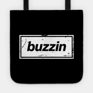 Buzzin – Manchester Manc Slang Oasis Style Britpop White Tote