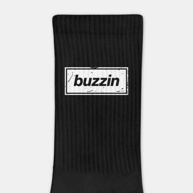 Buzzin – Manchester Manc Slang Oasis Style Britpop White by Butter Creative