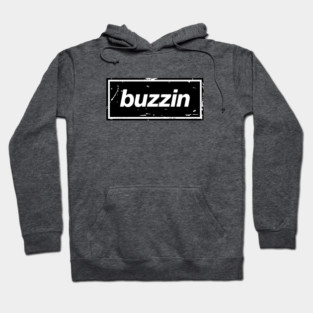 Buzzin – Manchester Manc Slang Oasis Style Britpop Black Hoodie