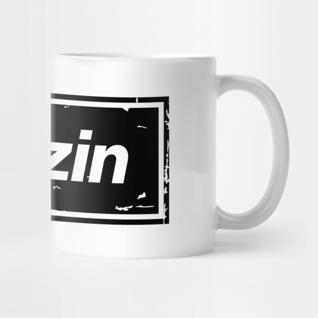 Buzzin – Manchester Manc Slang Oasis Style Britpop Black by Butter Creative