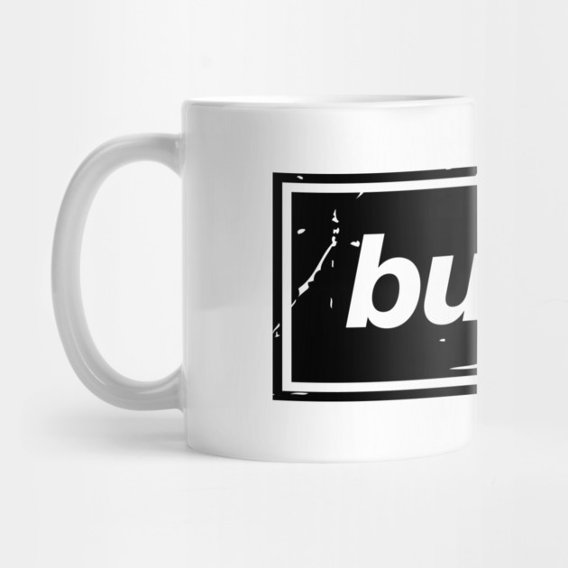 Buzzin – Manchester Manc Slang Oasis Style Britpop Black by Butter Creative