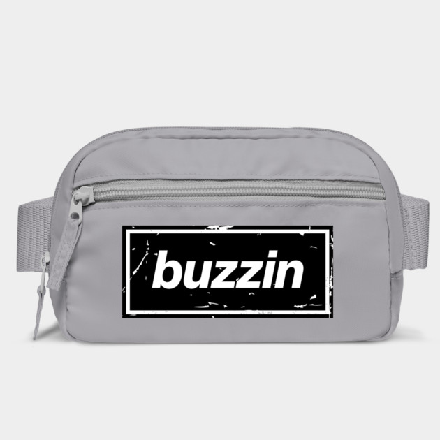 Buzzin – Manchester Manc Slang Oasis Style Britpop Black by Butter Creative