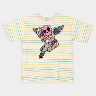 Tattooed Skateboard Cherub Kids T-Shirt