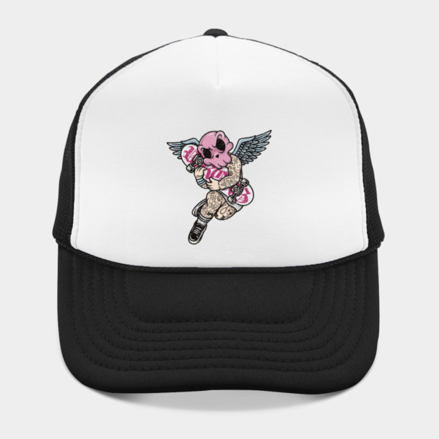 Tattooed Skateboard Cherub by Wrongteeshirt