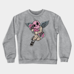 Tattooed Skateboard Cherub Crewneck Sweatshirt