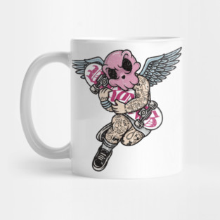 Tattooed Skateboard Cherub Mug