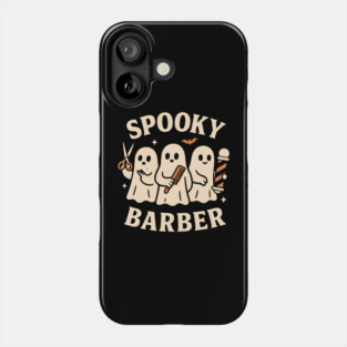Spooky Barber Ghosts Halloween Design | Funny Haircut Graphic Phone Case