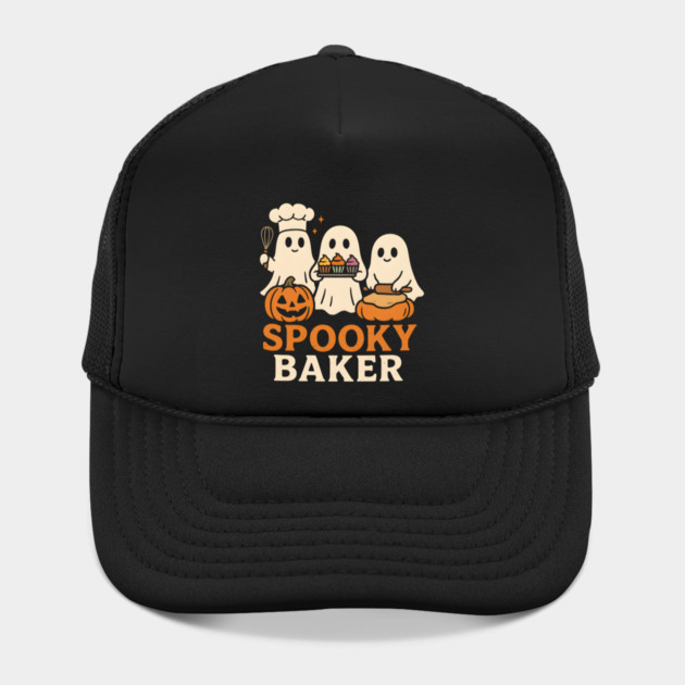 Spooky Baker Ghosts Halloween Graphic | Retro Baking Artwork by MakerMind8.2