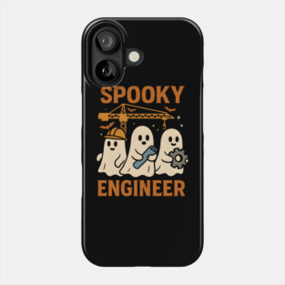 Spooky Engineer Ghosts Halloween Graphic | Retro STEM Artwork Phone Case