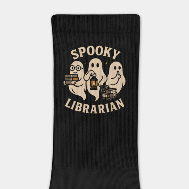 Spooky Librarian Ghosts Halloween Graphic | Book Lover Artwork by MakerMind8.2