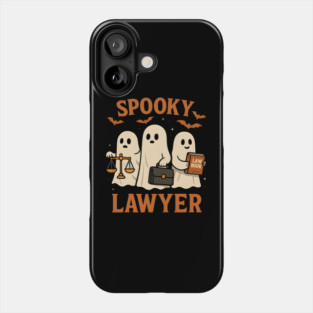 Spooky Lawyer Ghosts Halloween Graphic | Retro Law Artwork Phone Case