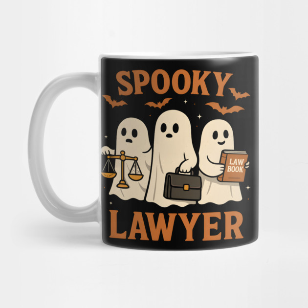 Spooky Lawyer Ghosts Halloween Graphic | Retro Law Artwork by MakerMind8.2