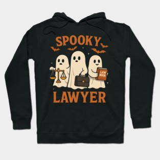 Spooky Lawyer Ghosts Halloween Graphic | Retro Law Artwork Hoodie