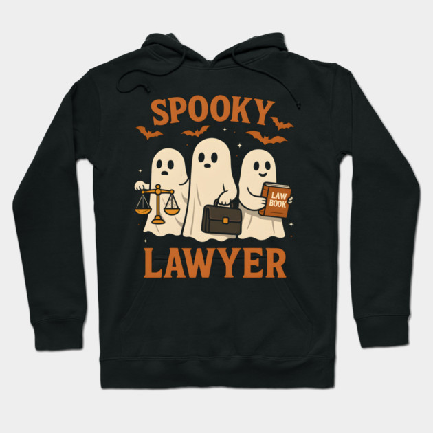 Spooky Lawyer Ghosts Halloween Graphic | Retro Law Artwork Hoodie by MakerMind8.2