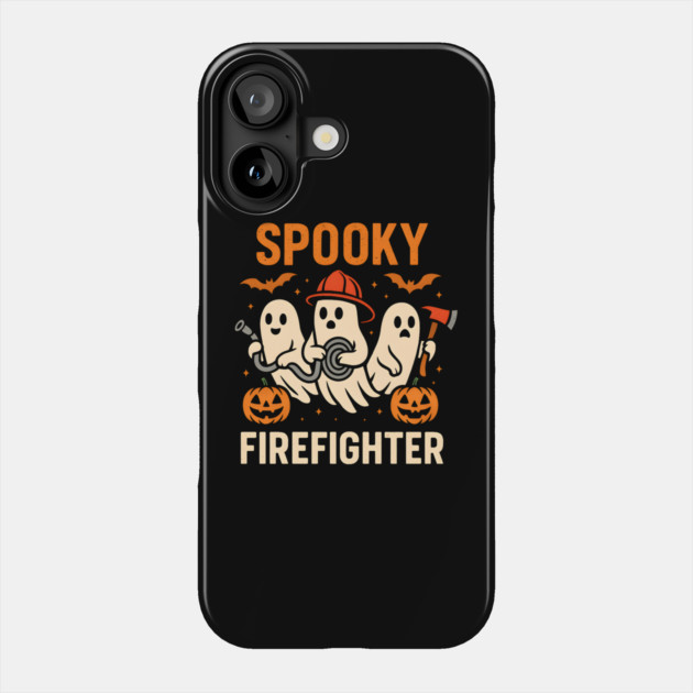Spooky Firefighter Ghosts Halloween Graphic | Fun Fireman Artwork Phone Case by MakerMind8.2