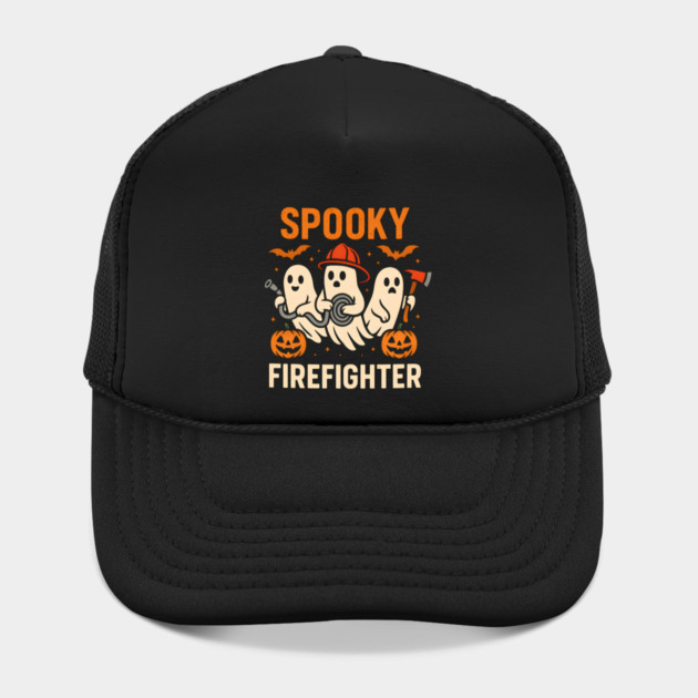 Spooky Firefighter Ghosts Halloween Graphic | Fun Fireman Artwork by MakerMind8.2