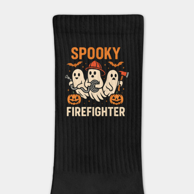 Spooky Firefighter Ghosts Halloween Graphic | Fun Fireman Artwork by MakerMind8.2