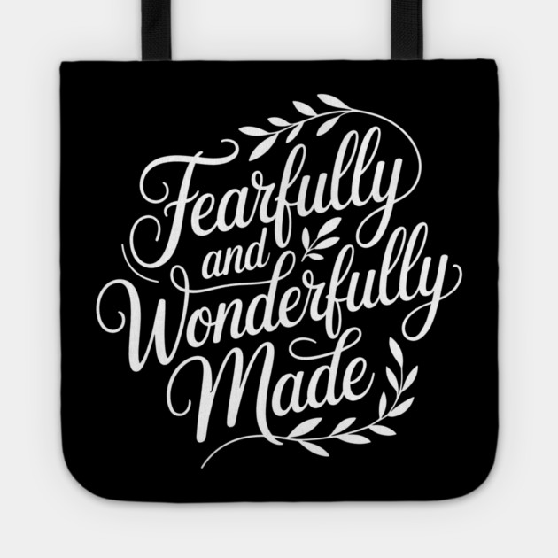 Fearfully & Wonderfully Made Christian Gift Tote by Alex's Store 23