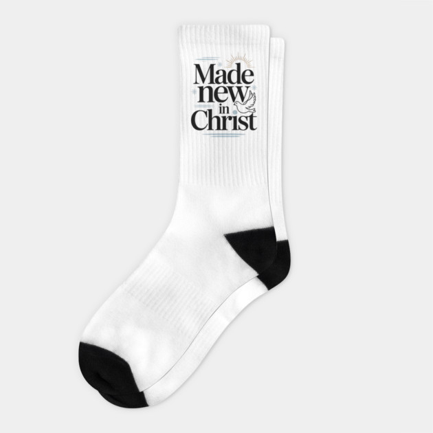 Made New in Christ Christian Gift Socks by Alex's Store 23