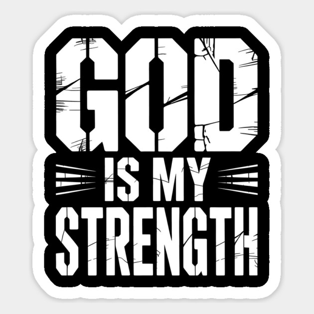 God is My Strength Christian Gift Magnet by Alex's Store 23