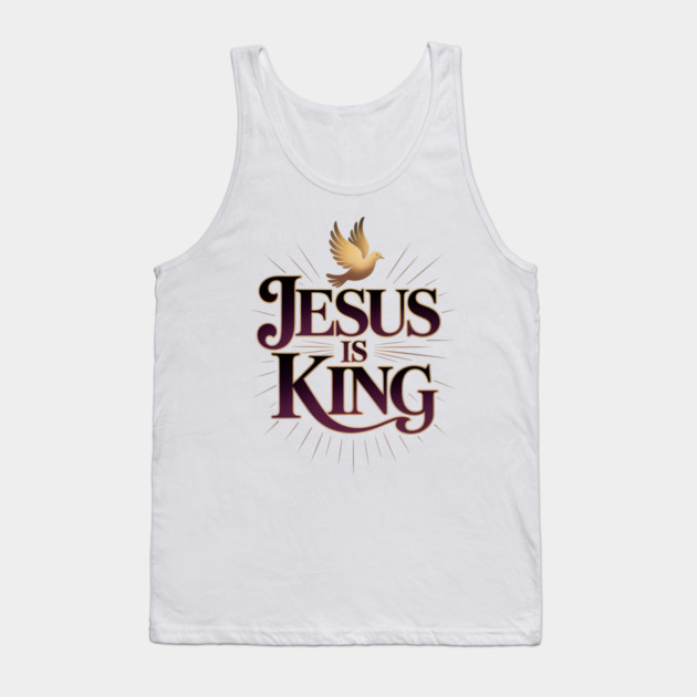 Jesus Is King Christian Gift Tank Top by Alex's Store 23