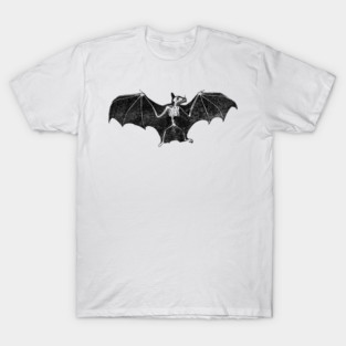 Bat Skeleton Black T-Shirt