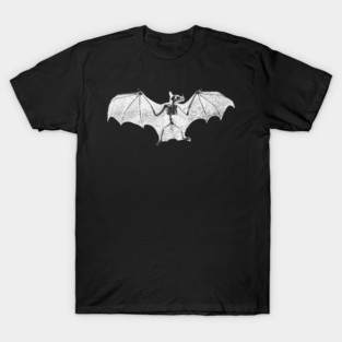 Bat Skeleton White T-Shirt