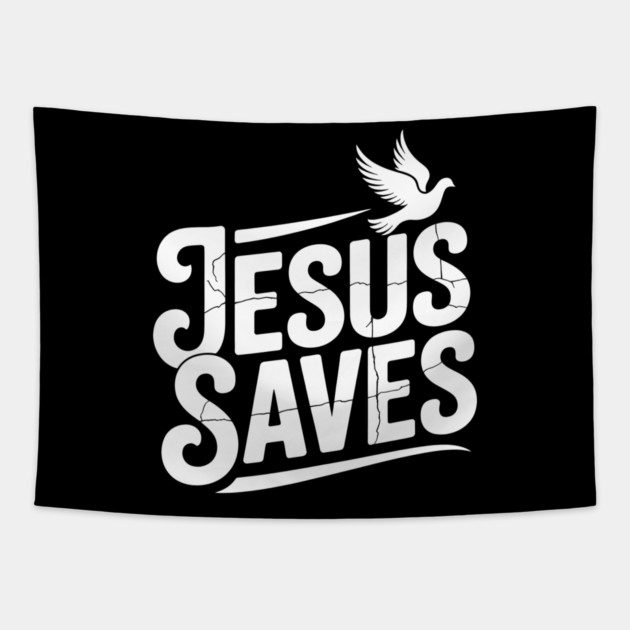 Jesus Saves Christian Gift Tapestry by Alex's Store 23