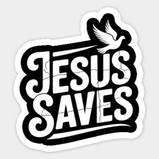 Jesus Saves Christian Gift Sticker