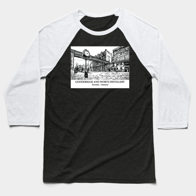 Gooderham and Worts Distillery - Toronto ON Baseball T-Shirt by Lakeric