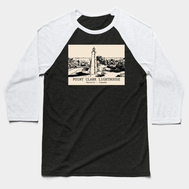 Point Clark Lighthouse - Ontario Baseball T-Shirt by Lakeric