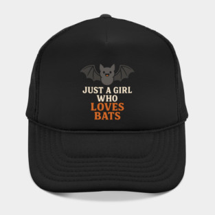 Just a Girl Who Loves Bats Cute Halloween Gift Hat