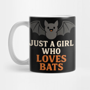 Just a Girl Who Loves Bats Cute Halloween Gift Mug