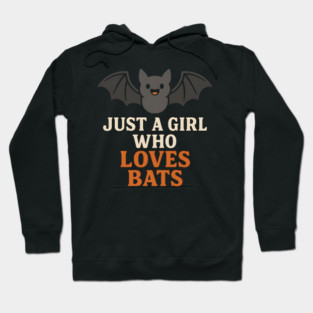 Just a Girl Who Loves Bats Cute Halloween Gift Hoodie