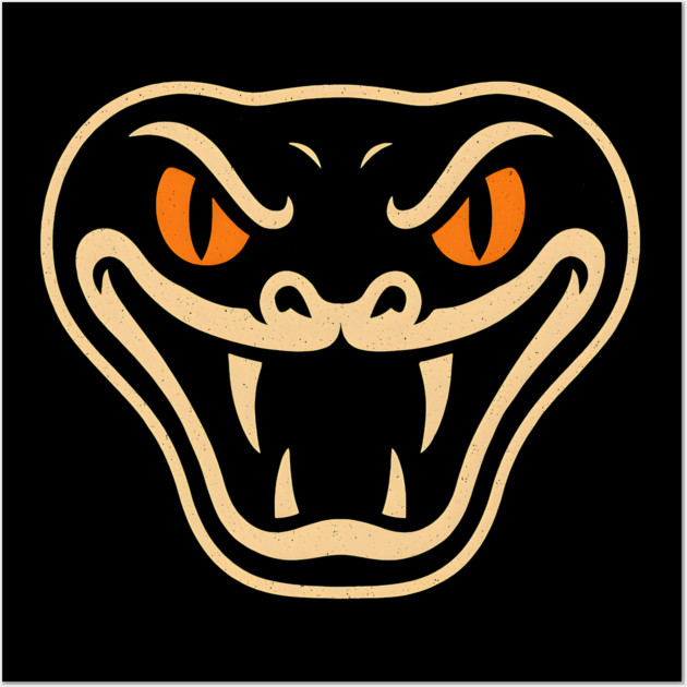 Spooky Snake Face Halloween Artwork Gift Wall Art by MakerMind8.2