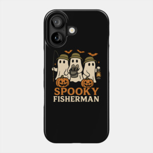 Spooky Fisherman Ghost Halloween Fishing Graphic Gift Phone Case