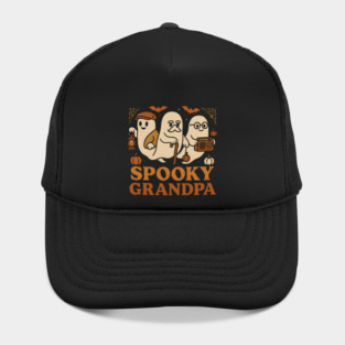 Spooky Grandpa Ghost Halloween Family Graphic Gift Hat