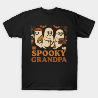 Spooky Grandpa Ghost Halloween Family Graphic Gift T-Shirt