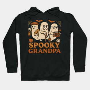 Spooky Grandpa Ghost Halloween Family Graphic Gift Hoodie