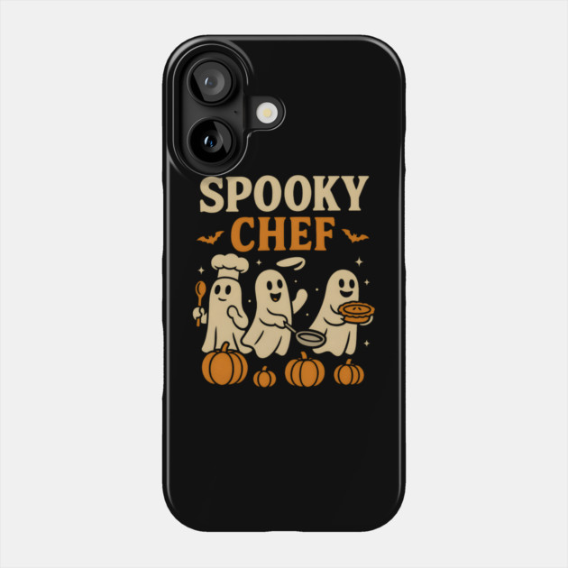 Spooky Chef Ghost Halloween Cooking Graphic Gift Phone Case by MakerMind8.2