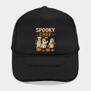 Spooky Chef Ghost Halloween Cooking Graphic Gift Hat
