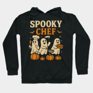 Spooky Chef Ghost Halloween Cooking Graphic Gift Hoodie