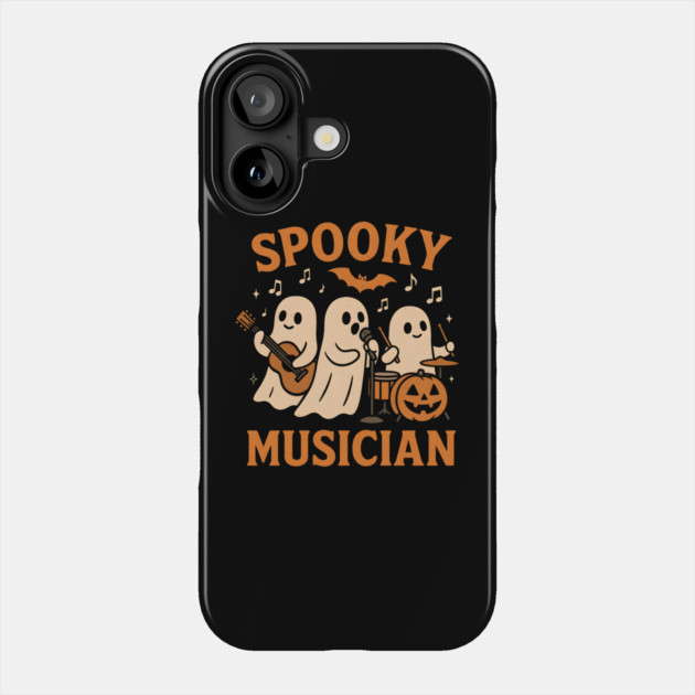 Spooky Musician Ghost Band Halloween Graphic Gift Phone Case by MakerMind8.2