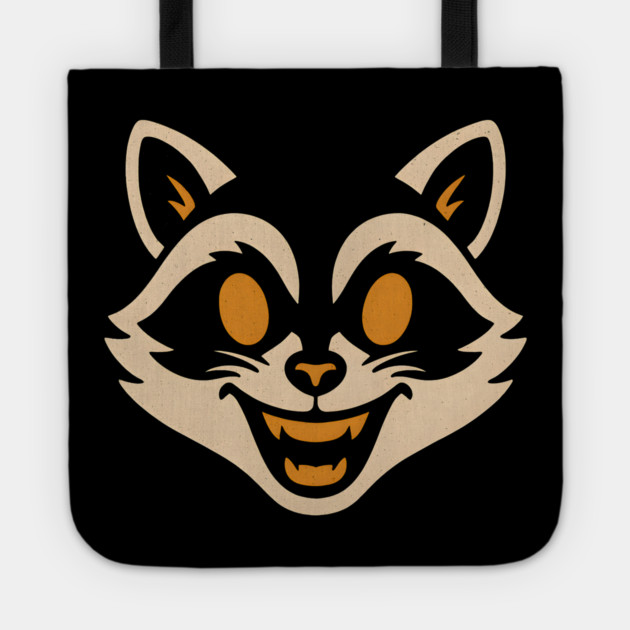 Spooky Raccoon Face Halloween Artwork Gift Tote by MakerMind8.2
