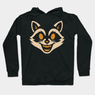 Spooky Raccoon Face Halloween Artwork Gift Hoodie