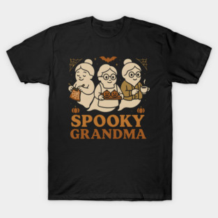 Spooky Grandma Ghost Halloween Graphic Gift T-Shirt